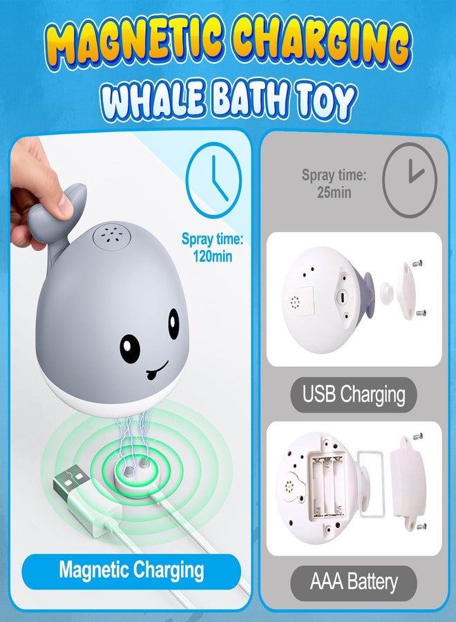 جيجيلي لعبة الحوت الأصلية القابلة للشحن المغناطيسي للاستحمام، ألعاب استحمام مضيئة للأطفال من عمر سنة إلى 3 سنوات، لعبة مائية للأطفال الرضع، لعبة رشاش ماء للاستحمام، هدية مثالية للأولاد والبنات في عيد الحب، لعبة استحمام للأطفال من عمر 6 إلى 18 شهرًا - Image 4